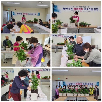 [분관운영사업] 찾아가는 원예치유 프로그램 진행 이미지